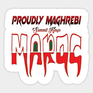 Proud Morocco Flag Gift Moroccan Lovers For Men's Women's Flag Morocco Travel Sticker